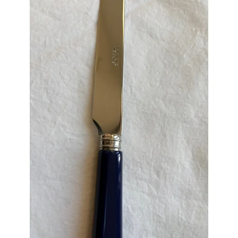 NEW Sabre Paris Pop Unis Navy Blue Dinner Knife Stainless Steel